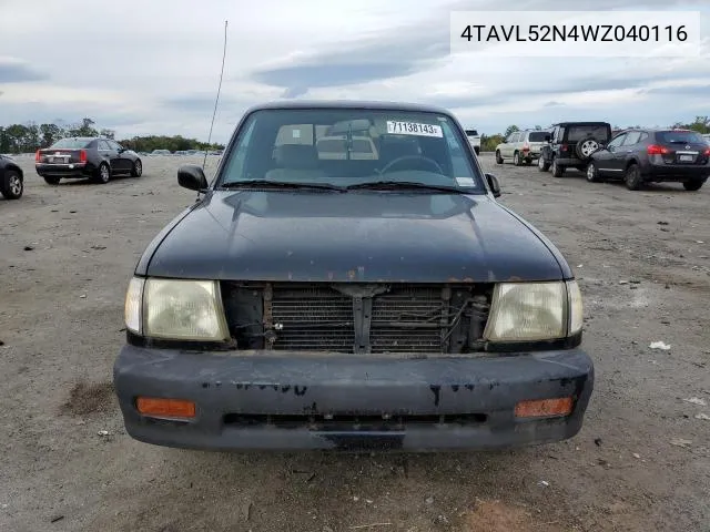 1998 Toyota Tacoma Xtracab VIN: 4TAVL52N4WZ040116 Lot: 43421404