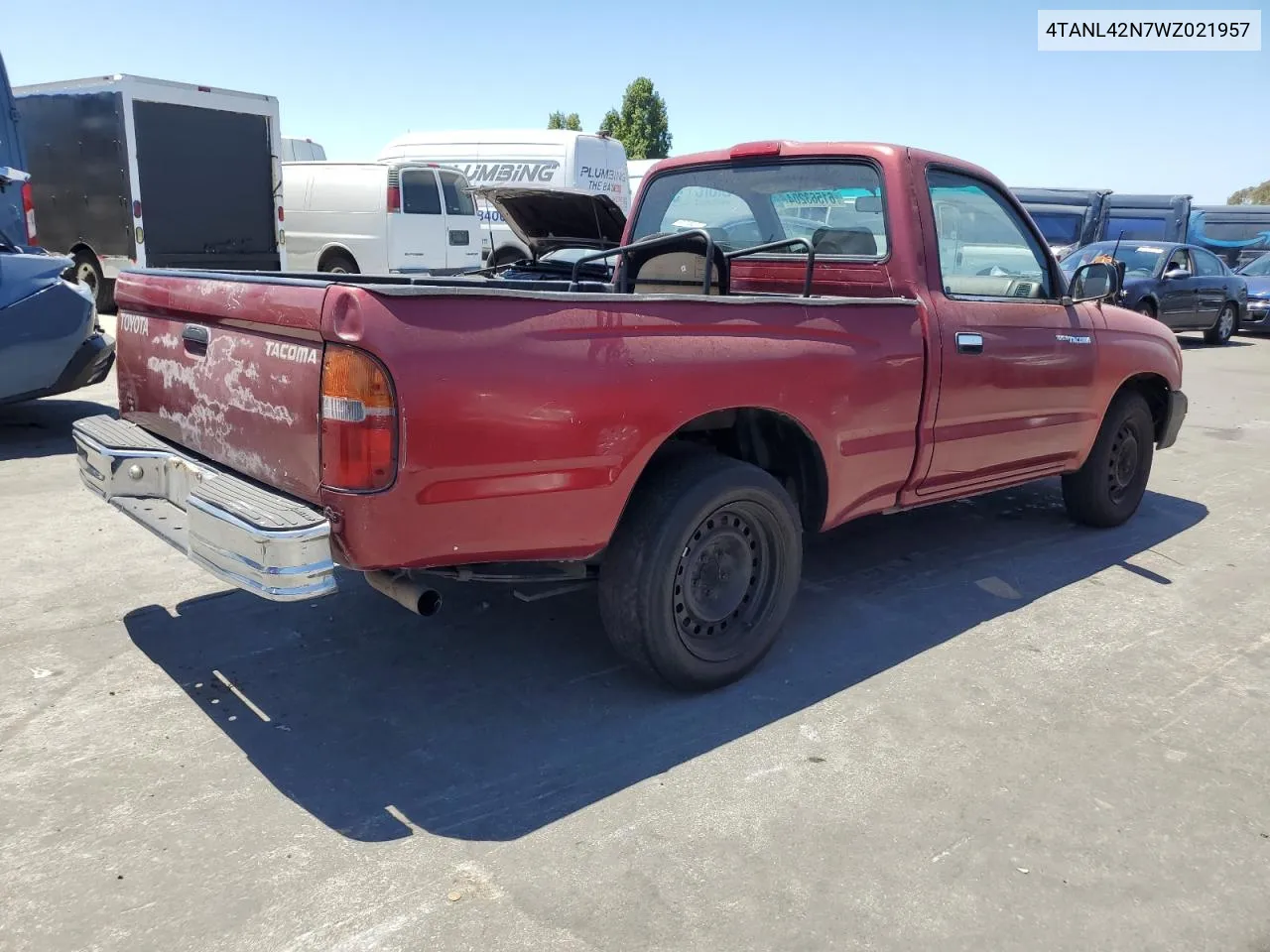 1998 Toyota Tacoma VIN: 4TANL42N7WZ021957 Lot: 61563204