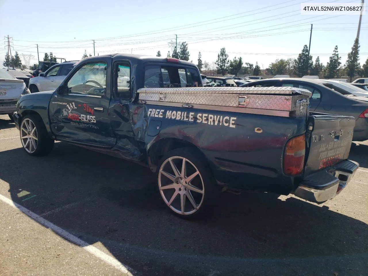 1998 Toyota Tacoma Xtracab VIN: 4TAVL52N6WZ106827 Lot: 69870904