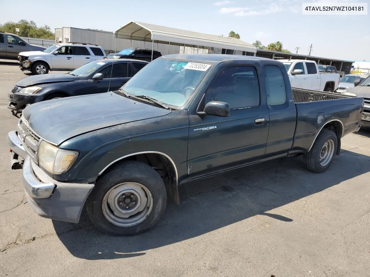 1998 Toyota Tacoma Xtracab VIN: 4TAVL52N7WZ104181 Lot: 70263004