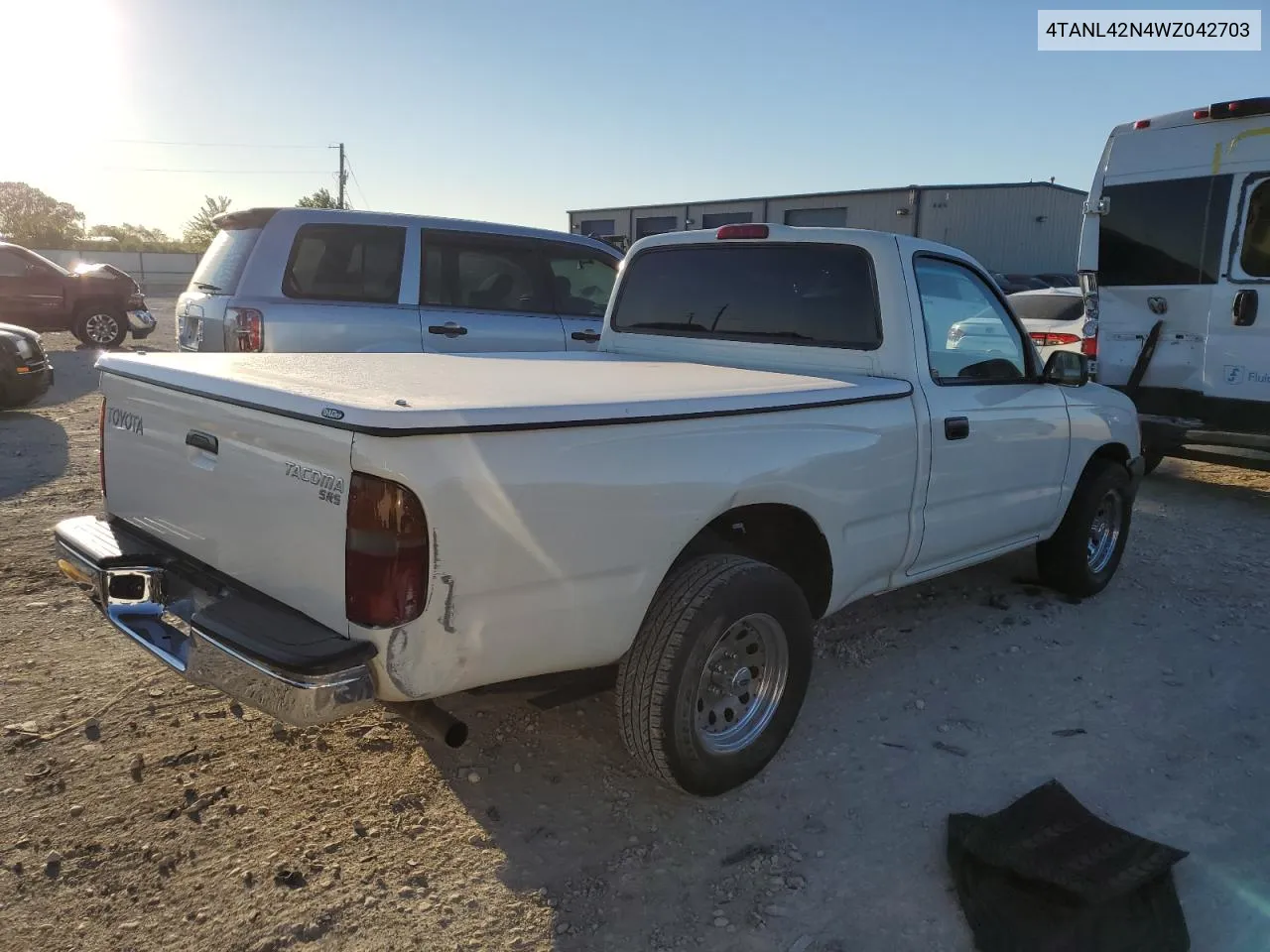 1998 Toyota Tacoma VIN: 4TANL42N4WZ042703 Lot: 70382554