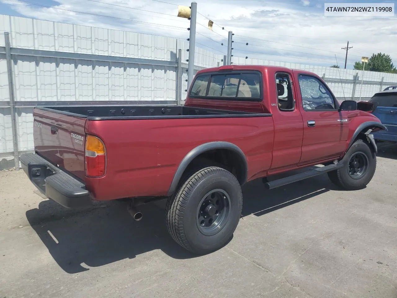 1998 Toyota Tacoma Xtracab VIN: 4TAWN72N2WZ119908 Lot: 70399804