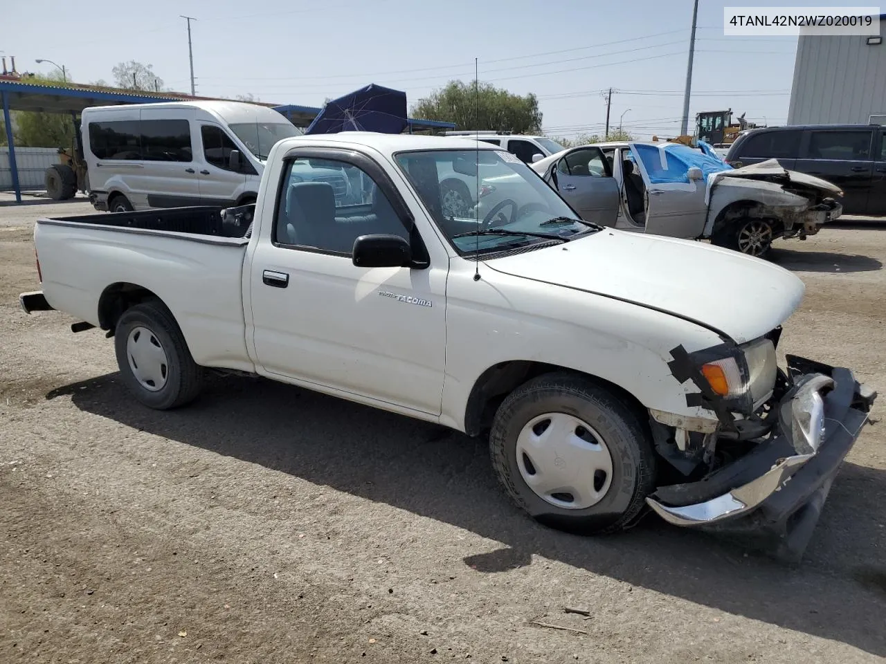 1998 Toyota Tacoma VIN: 4TANL42N2WZ020019 Lot: 71317744