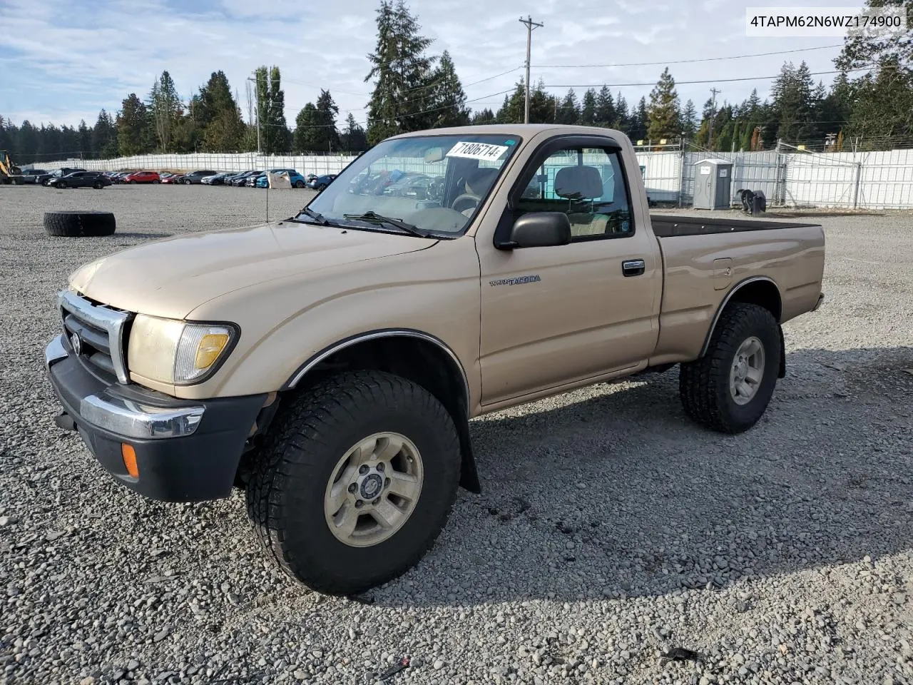 1998 Toyota Tacoma VIN: 4TAPM62N6WZ174900 Lot: 71806714