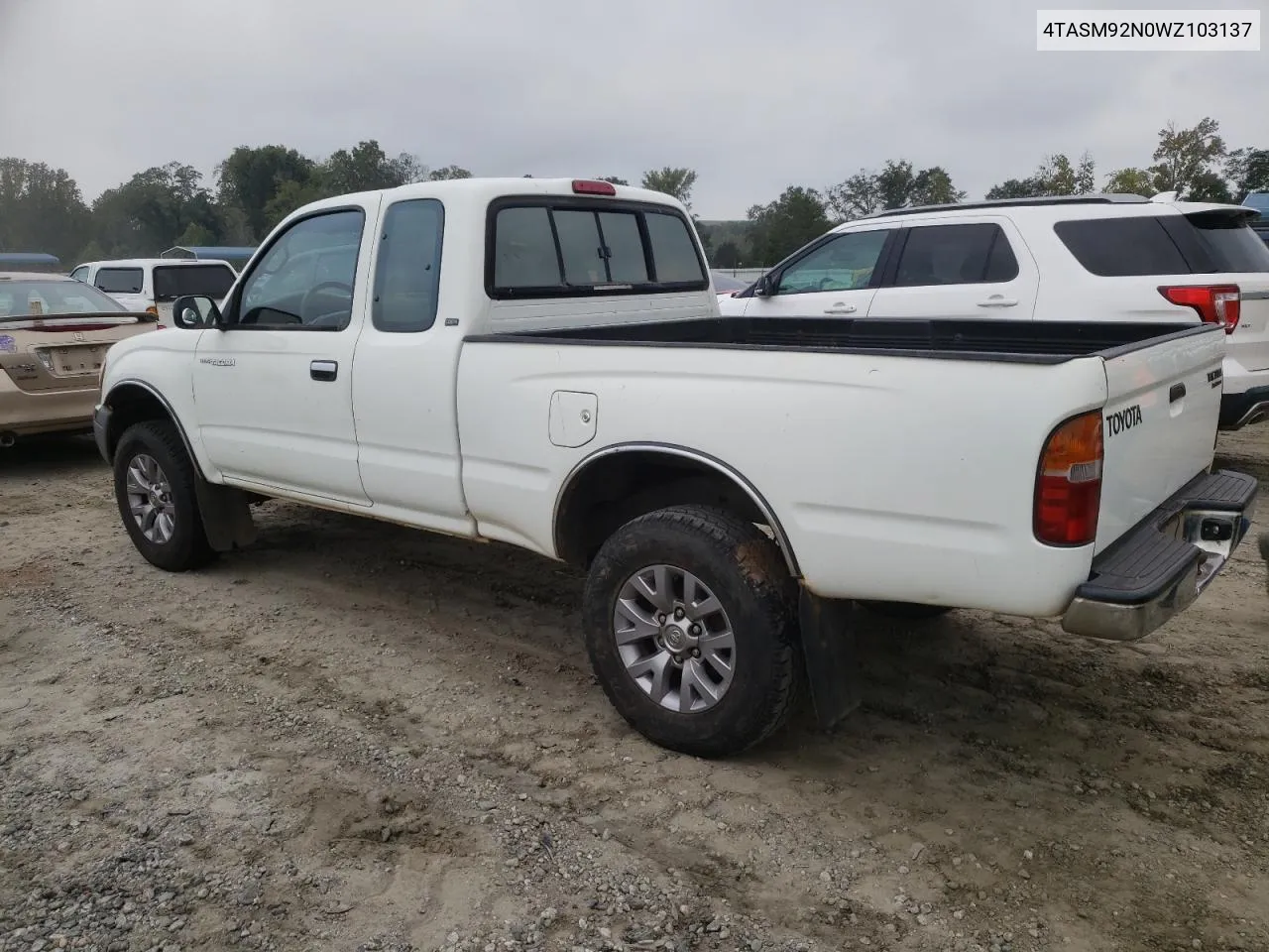 1998 Toyota Tacoma Xtracab Prerunner VIN: 4TASM92N0WZ103137 Lot: 71832444