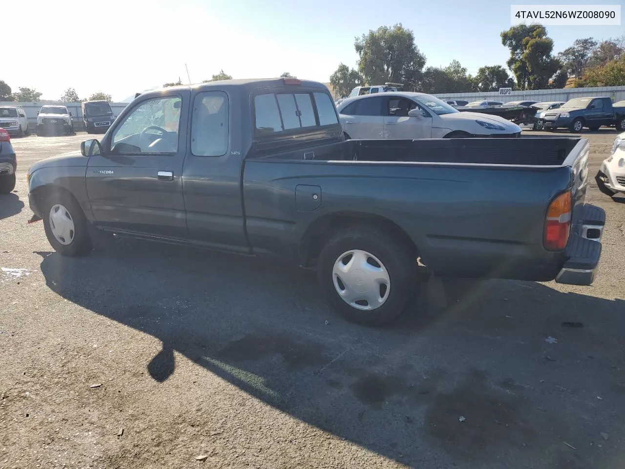 1998 Toyota Tacoma Xtracab VIN: 4TAVL52N6WZ008090 Lot: 72412594