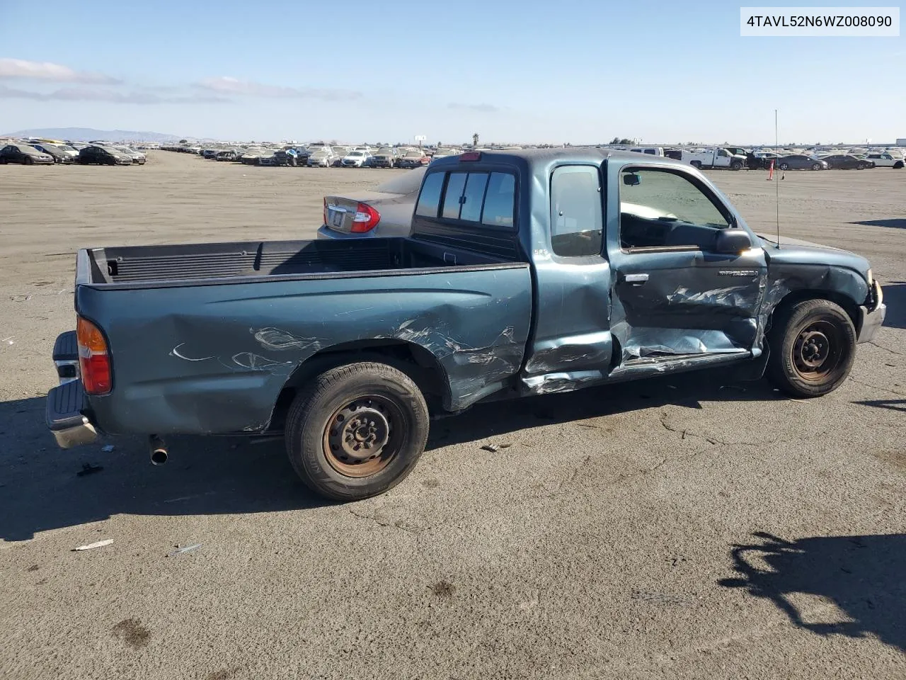 1998 Toyota Tacoma Xtracab VIN: 4TAVL52N6WZ008090 Lot: 72412594