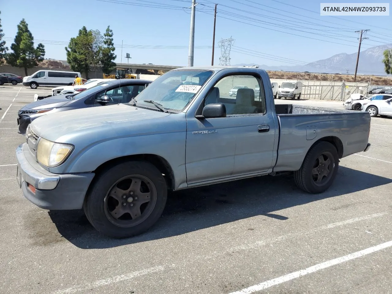 1998 Toyota Tacoma VIN: 4TANL42N4WZ093733 Lot: 72953274