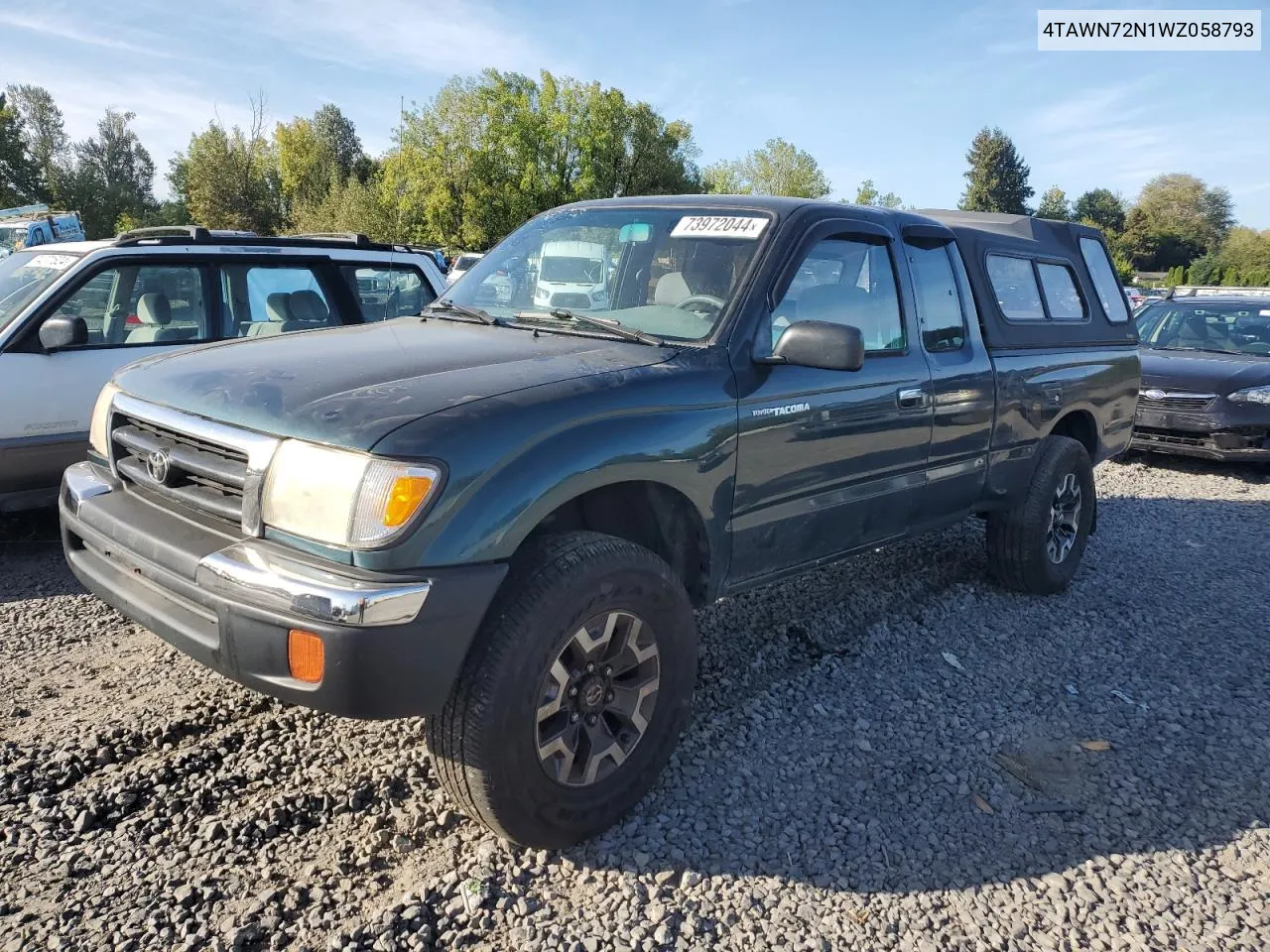 1998 Toyota Tacoma Xtracab VIN: 4TAWN72N1WZ058793 Lot: 73972044