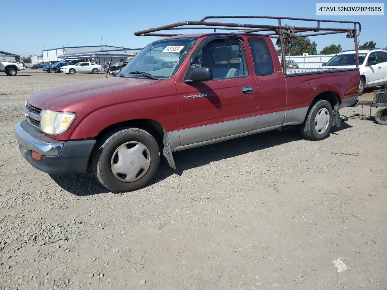 1998 Toyota Tacoma Xtracab VIN: 4TAVL52N3WZ024585 Lot: 74818324