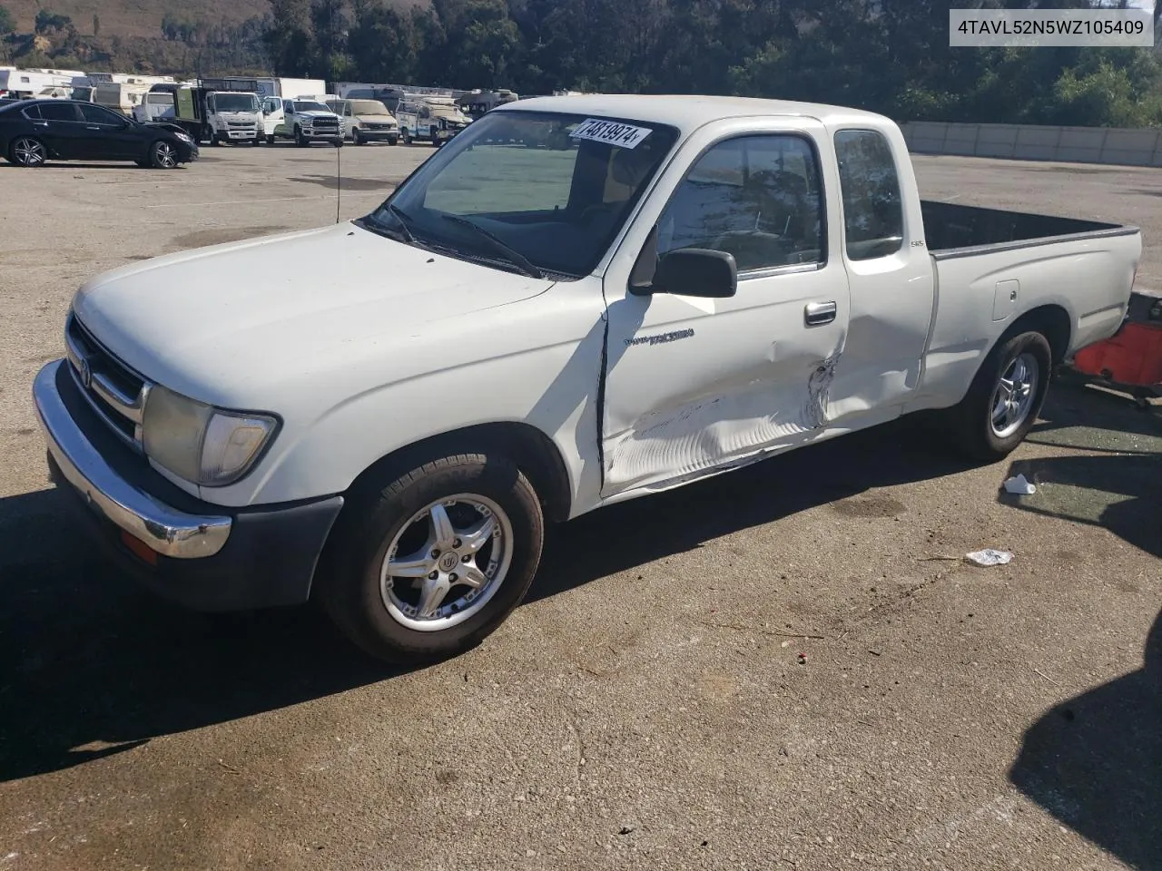 1998 Toyota Tacoma Xtracab VIN: 4TAVL52N5WZ105409 Lot: 74819974