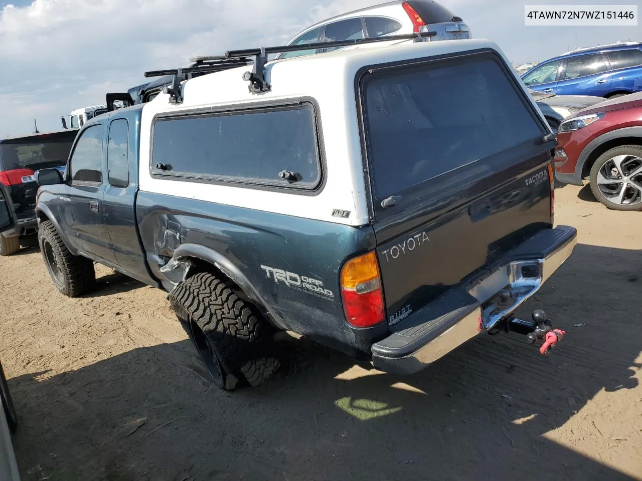 1998 Toyota Tacoma Xtracab VIN: 4TAWN72N7WZ151446 Lot: 75016344