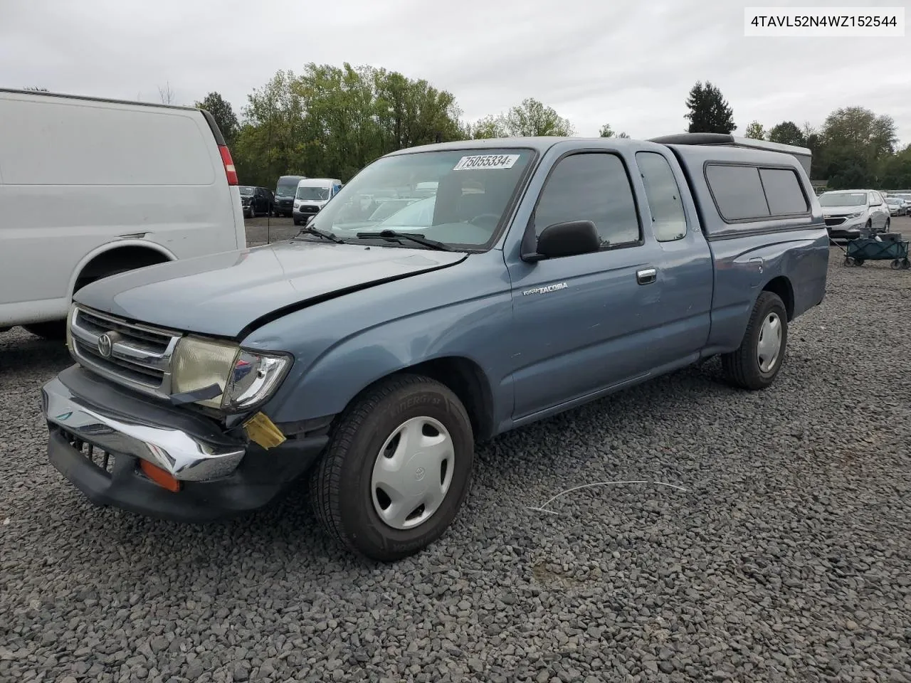 1998 Toyota Tacoma Xtracab VIN: 4TAVL52N4WZ152544 Lot: 75055334