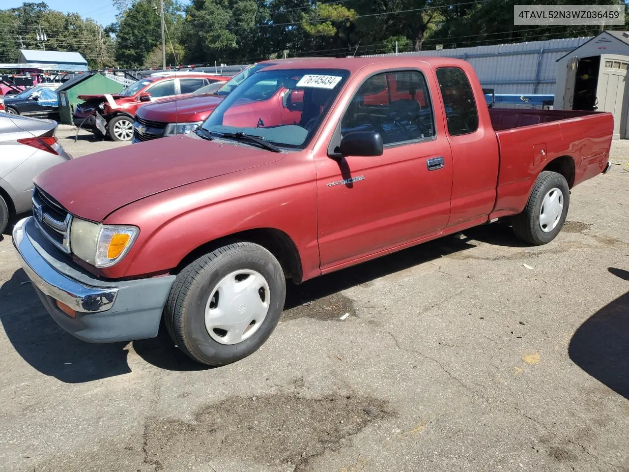 1998 Toyota Tacoma Xtracab VIN: 4TAVL52N3WZ036459 Lot: 76745434