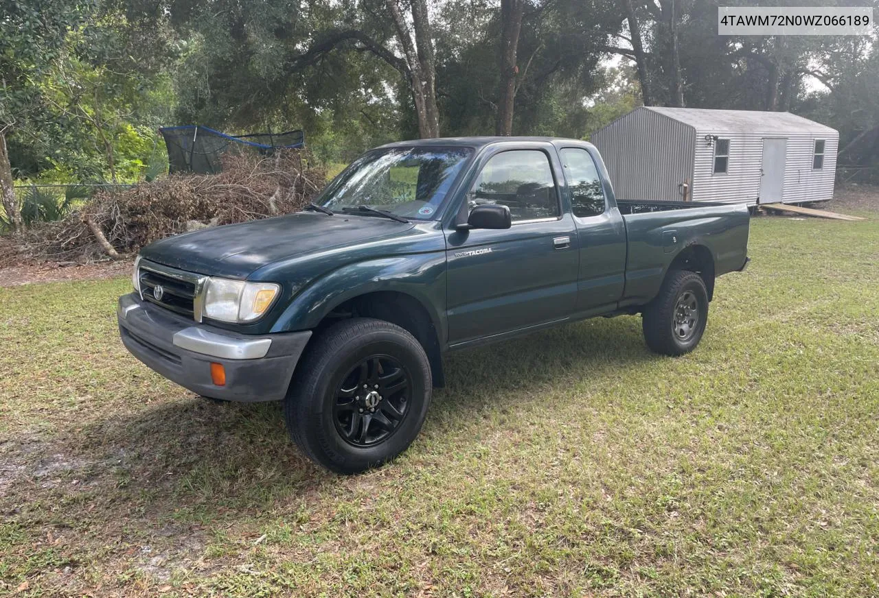 1998 Toyota Tacoma Xtracab VIN: 4TAWM72N0WZ066189 Lot: 77278674