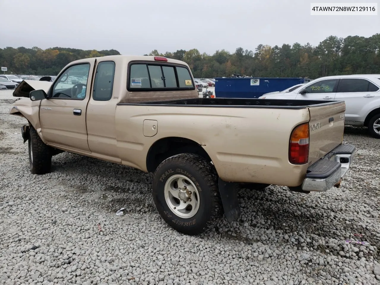 1998 Toyota Tacoma Xtracab VIN: 4TAWN72N8WZ129116 Lot: 79041944