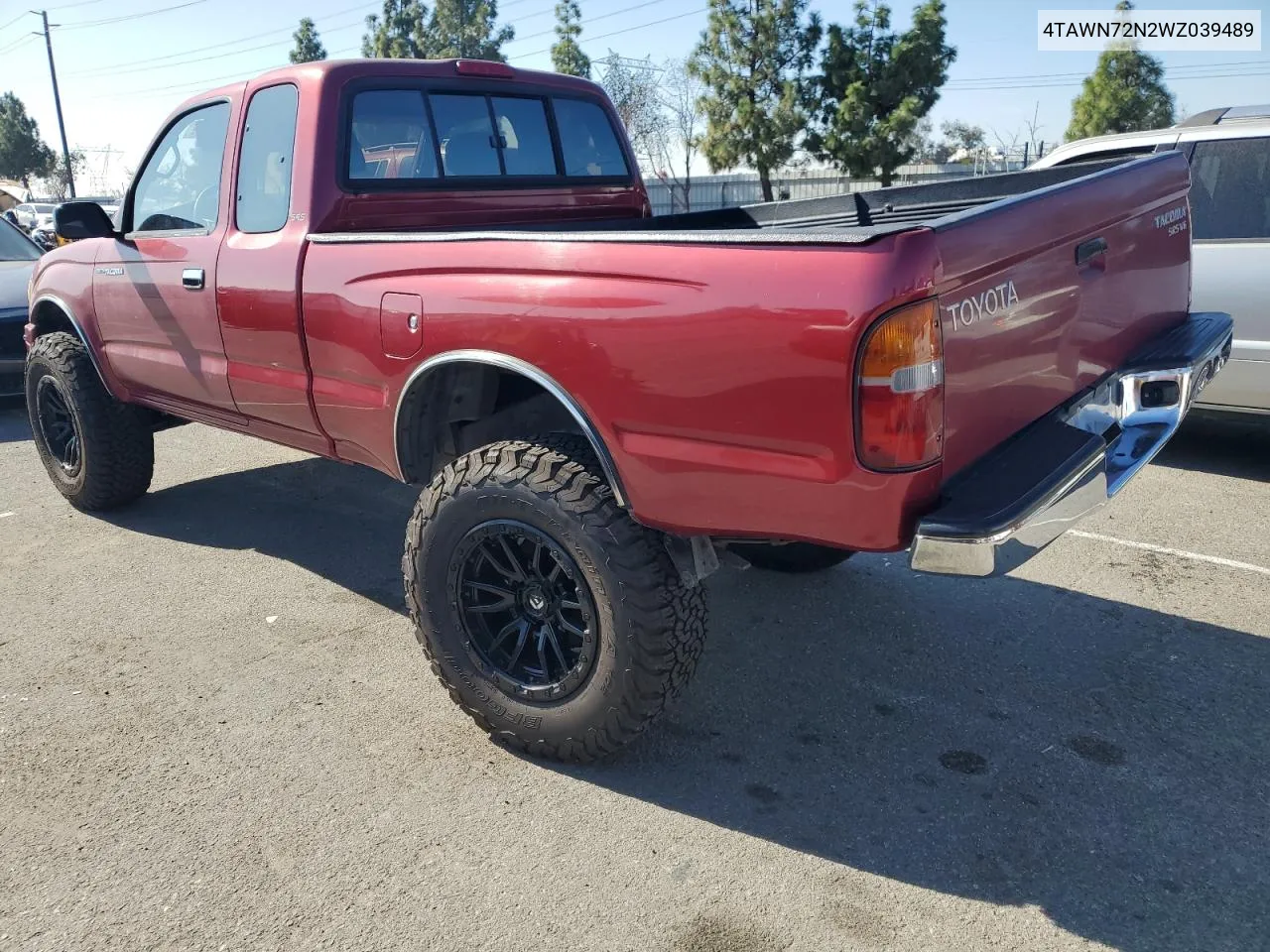 1998 Toyota Tacoma Xtracab VIN: 4TAWN72N2WZ039489 Lot: 79747884