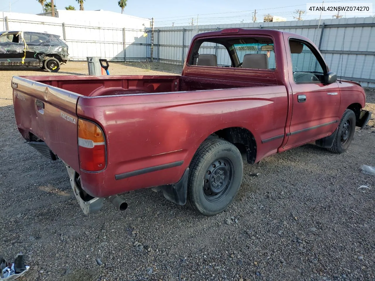 1998 Toyota Tacoma VIN: 4TANL42N5WZ074270 Lot: 80007384