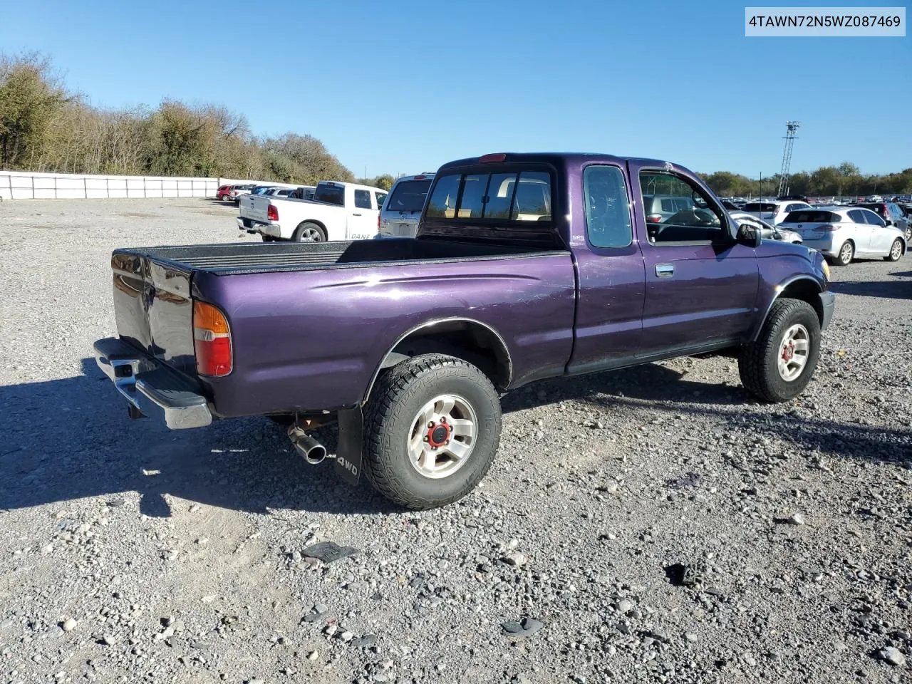 1998 Toyota Tacoma Xtracab VIN: 4TAWN72N5WZ087469 Lot: 80636914