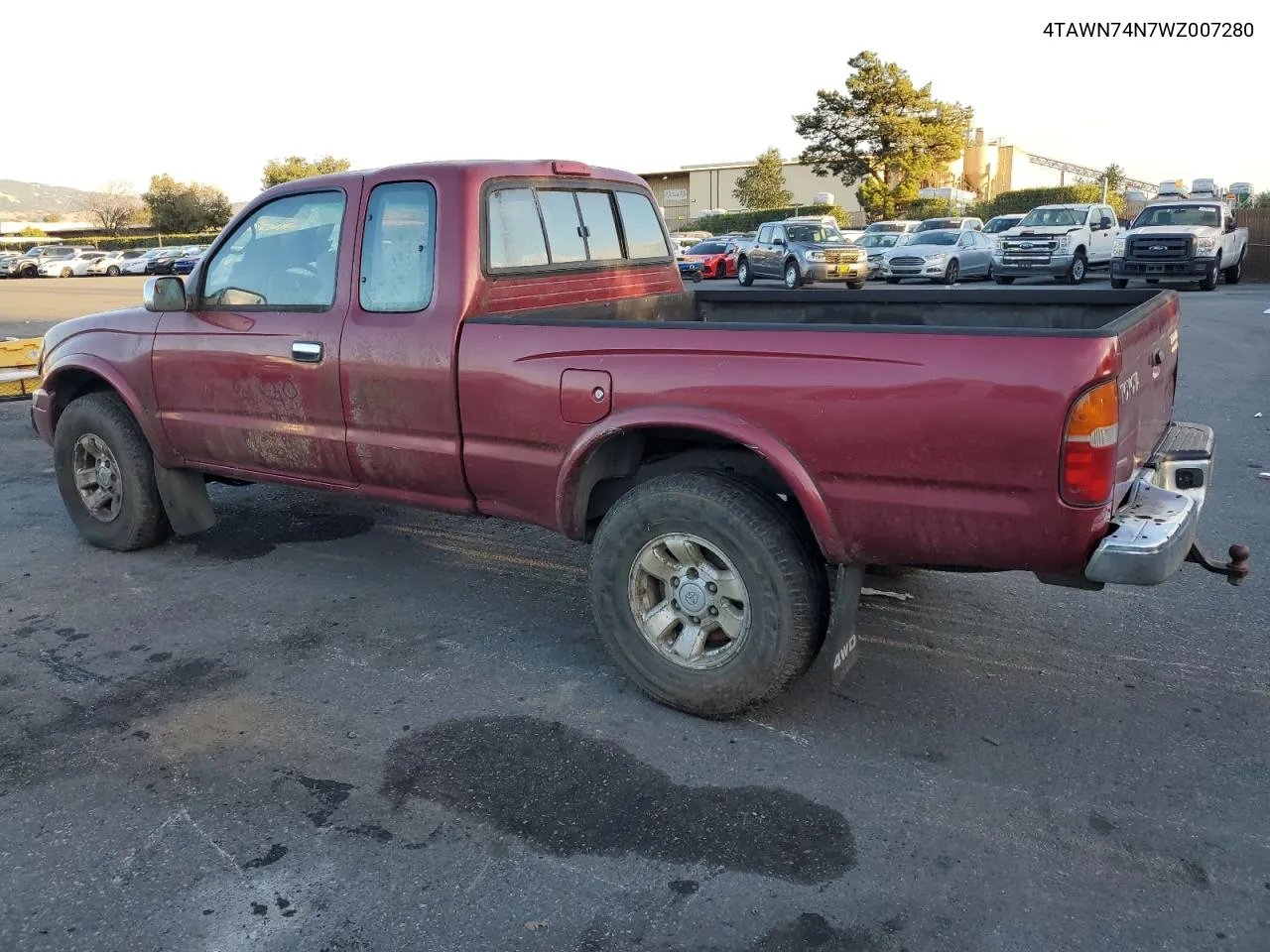 1998 Toyota Tacoma Xtracab Limited VIN: 4TAWN74N7WZ007280 Lot: 81184644