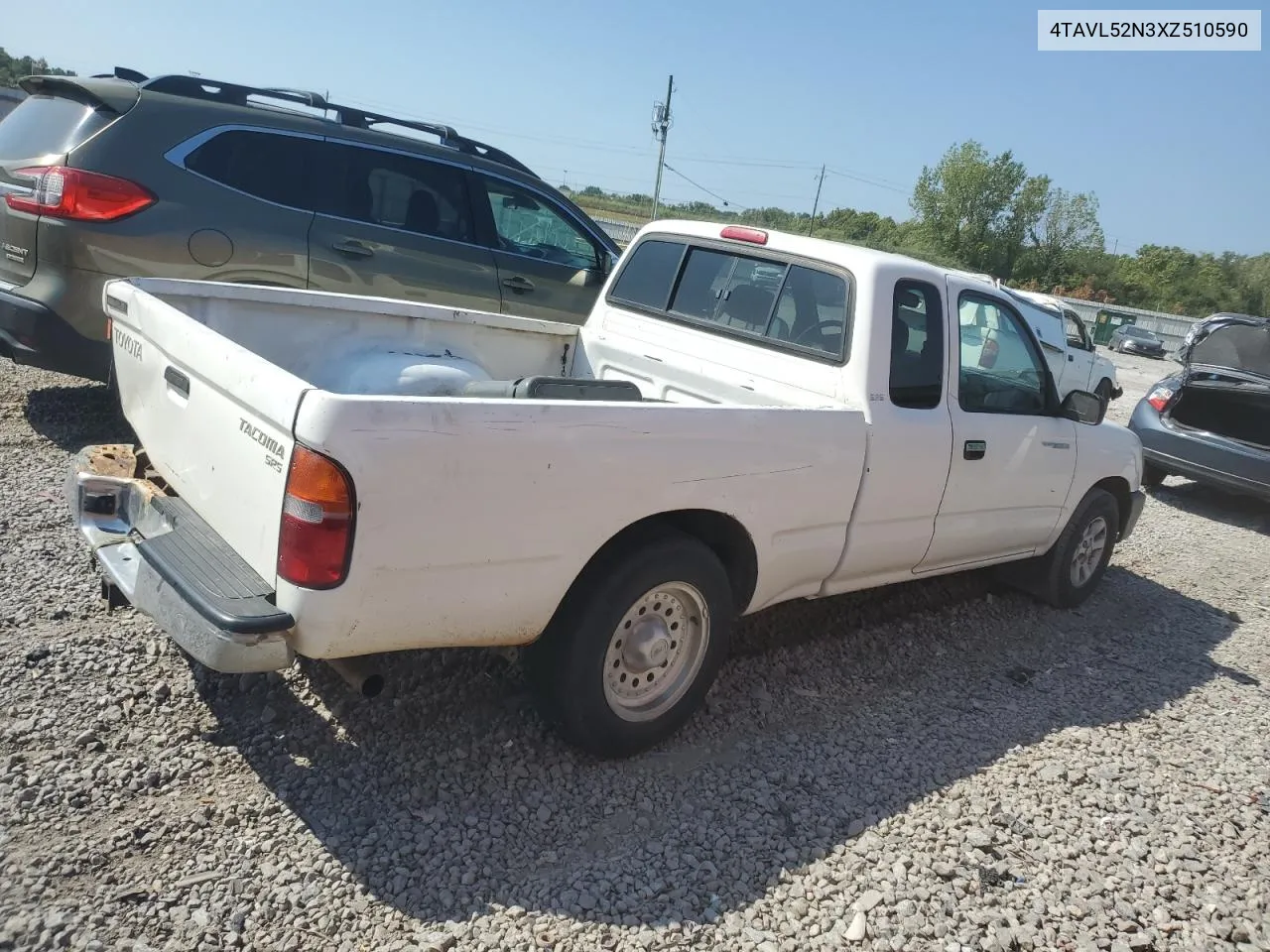 1999 Toyota Tacoma Xtracab VIN: 4TAVL52N3XZ510590 Lot: 68654284