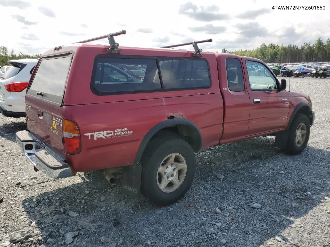 2000 Toyota Tacoma Xtracab VIN: 4TAWN72N7YZ601650 Lot: 44036654