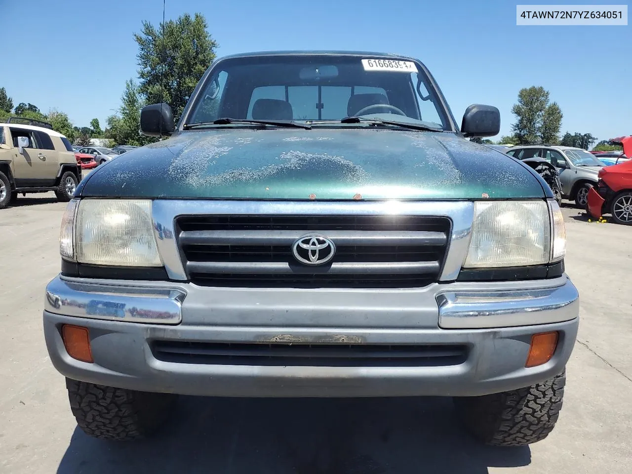 2000 Toyota Tacoma Xtracab VIN: 4TAWN72N7YZ634051 Lot: 61668394