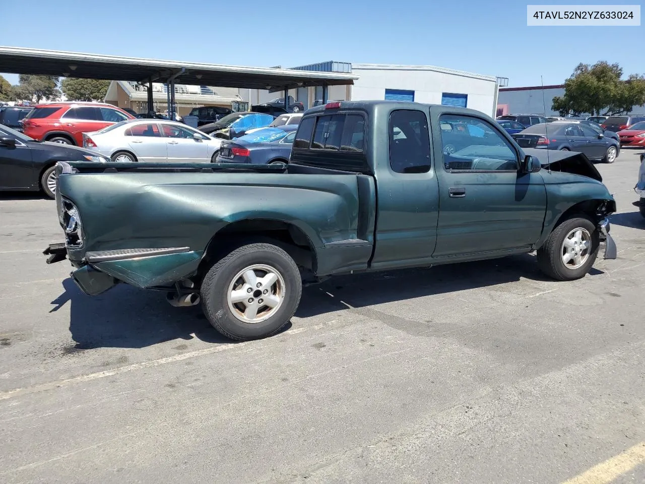 2000 Toyota Tacoma Xtracab VIN: 4TAVL52N2YZ633024 Lot: 63218684