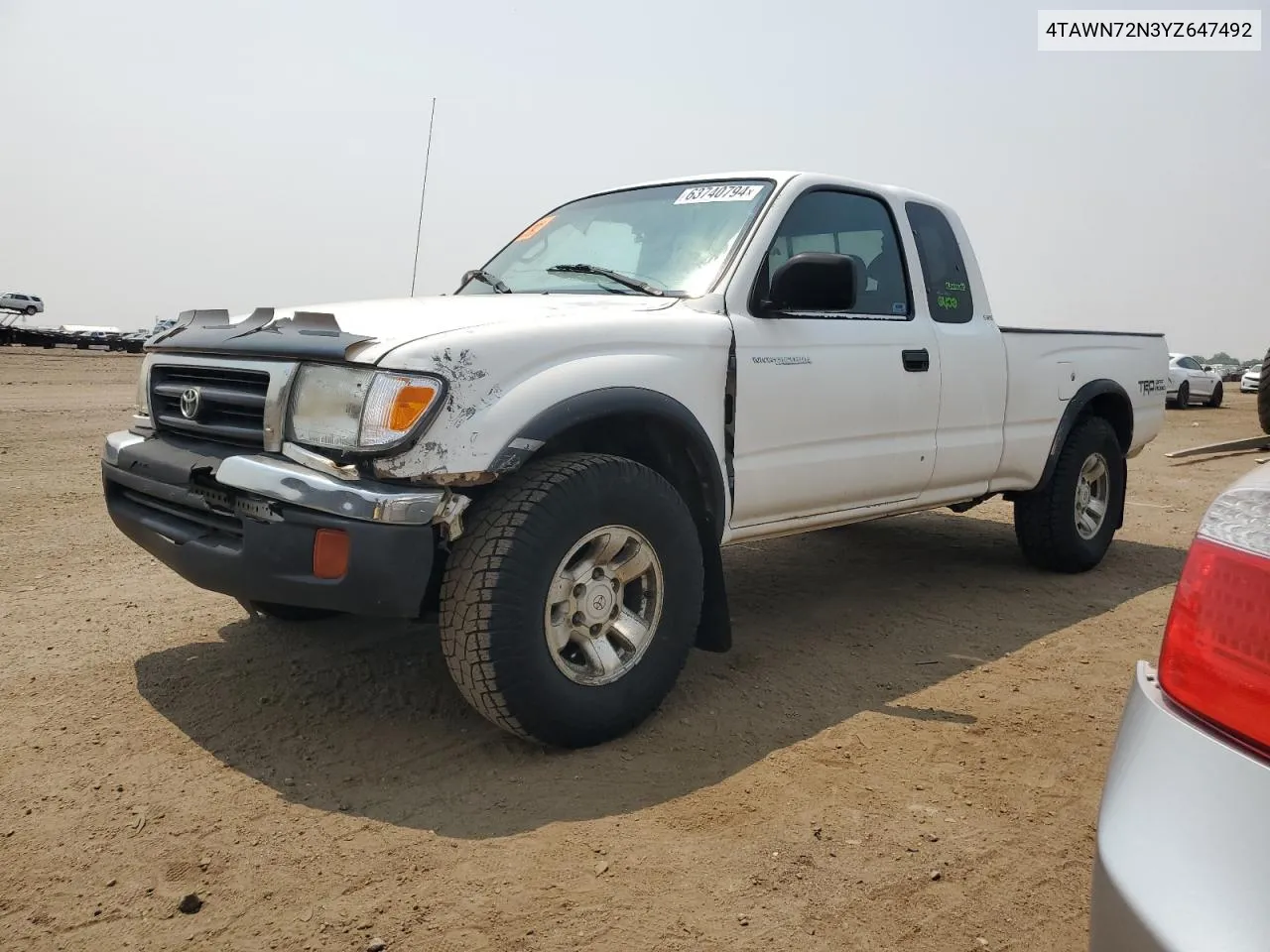 2000 Toyota Tacoma Xtracab VIN: 4TAWN72N3YZ647492 Lot: 63740794