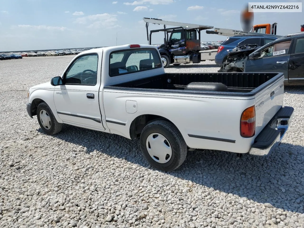 2000 Toyota Tacoma VIN: 4TANL42N9YZ642216 Lot: 66192194