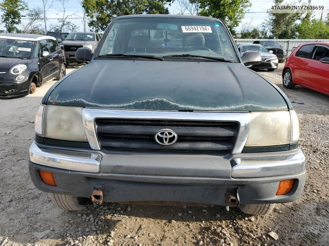 2000 Toyota Tacoma Xtracab Prerunner VIN: 4TASM92N1YZ635659 Lot: 66942194