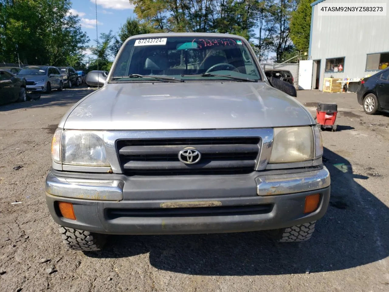 2000 Toyota Tacoma Xtracab Prerunner VIN: 4TASM92N3YZ583273 Lot: 67243724