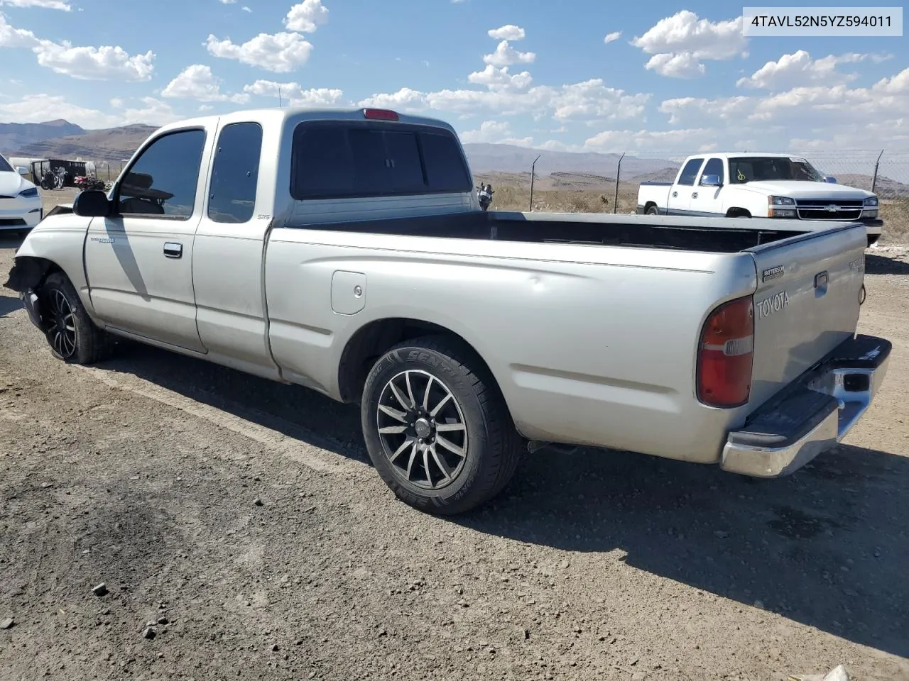 2000 Toyota Tacoma Xtracab VIN: 4TAVL52N5YZ594011 Lot: 69524434