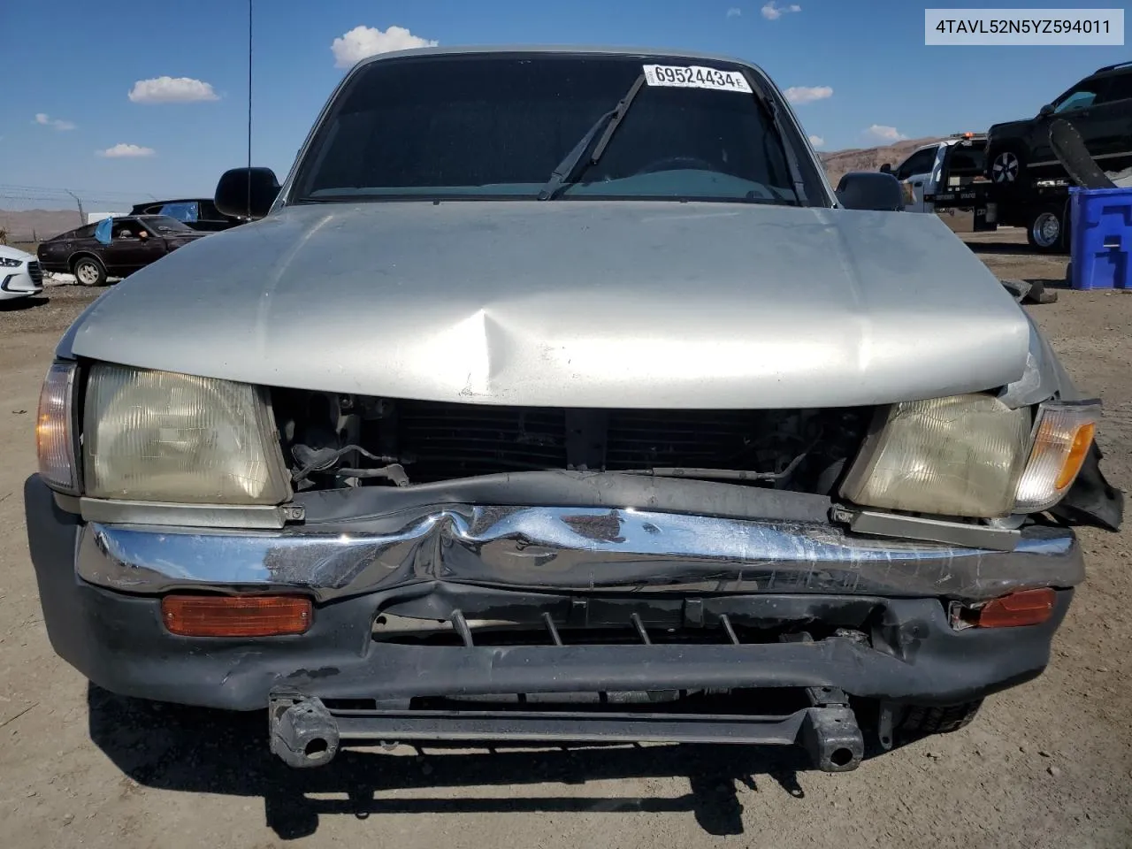 2000 Toyota Tacoma Xtracab VIN: 4TAVL52N5YZ594011 Lot: 69524434