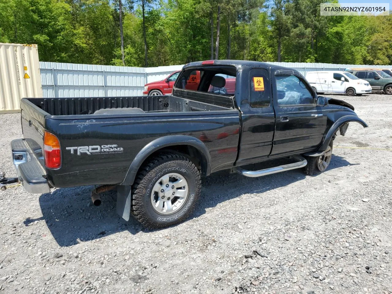 2000 Toyota Tacoma Xtracab Prerunner VIN: 4TASN92N2YZ601954 Lot: 70362014