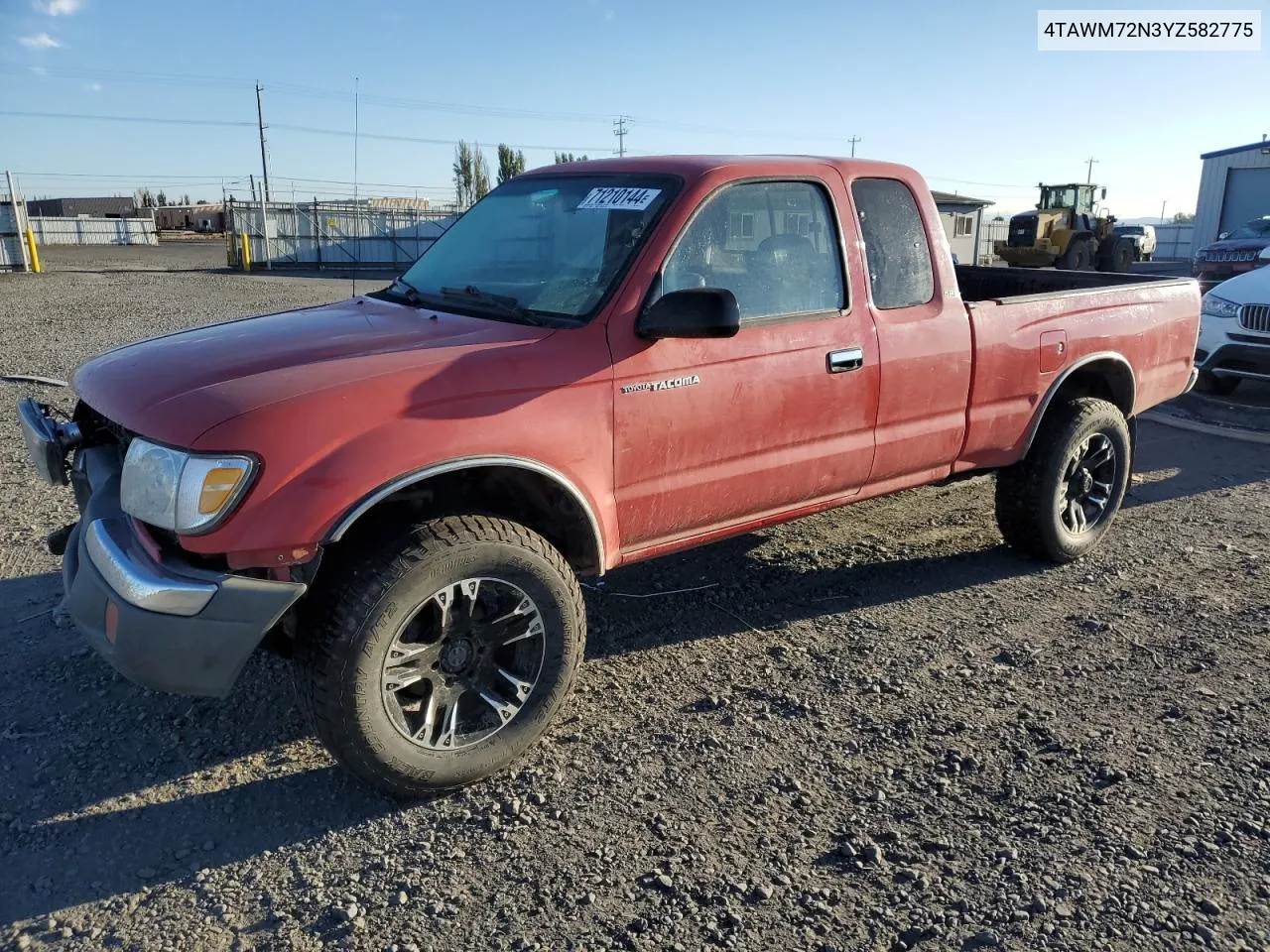 2000 Toyota Tacoma Xtracab VIN: 4TAWM72N3YZ582775 Lot: 71210144