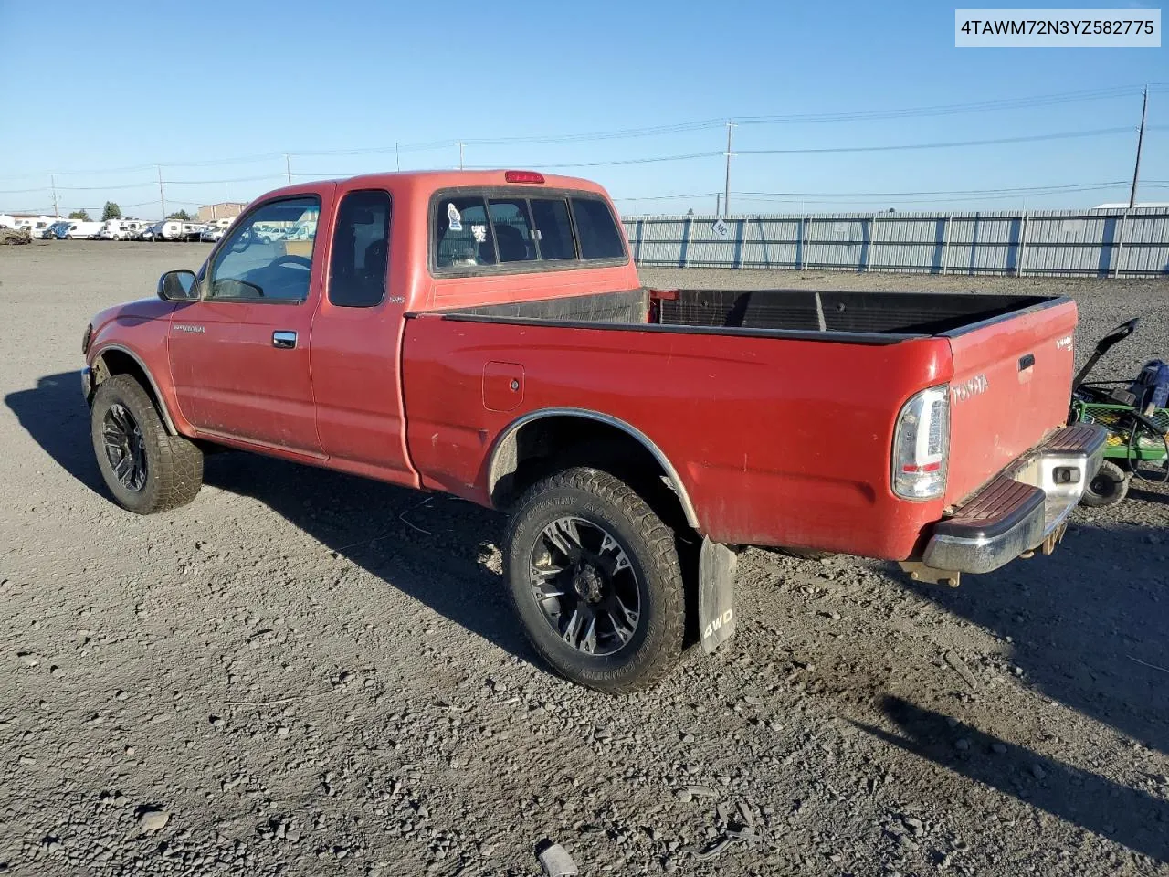 2000 Toyota Tacoma Xtracab VIN: 4TAWM72N3YZ582775 Lot: 71210144