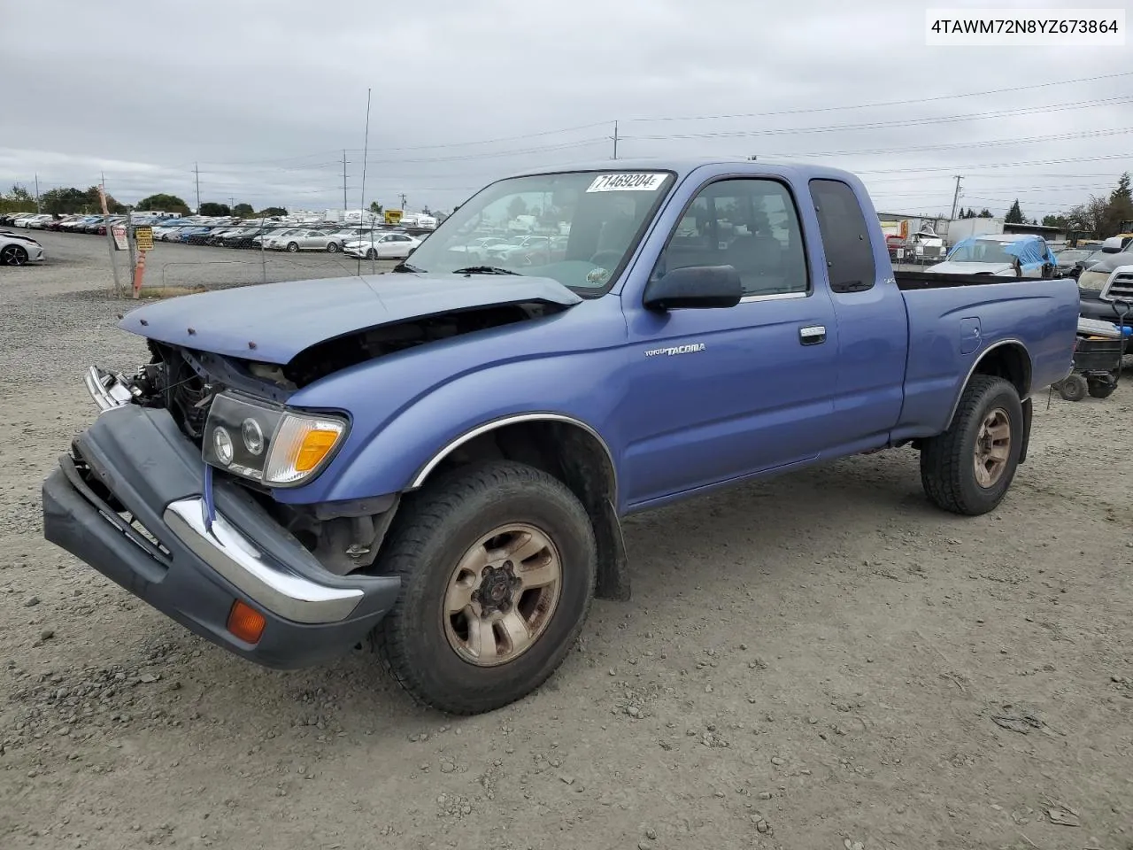 2000 Toyota Tacoma Xtracab VIN: 4TAWM72N8YZ673864 Lot: 71469204