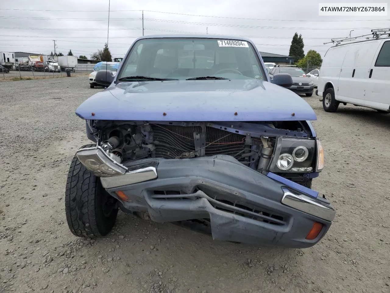 2000 Toyota Tacoma Xtracab VIN: 4TAWM72N8YZ673864 Lot: 71469204