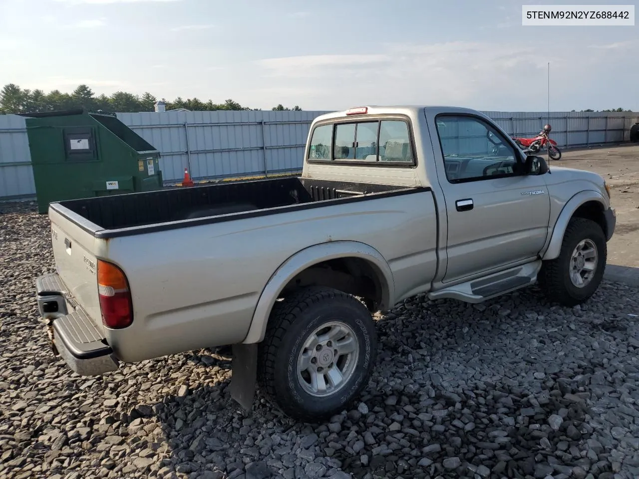 2000 Toyota Tacoma Prerunner VIN: 5TENM92N2YZ688442 Lot: 71503004