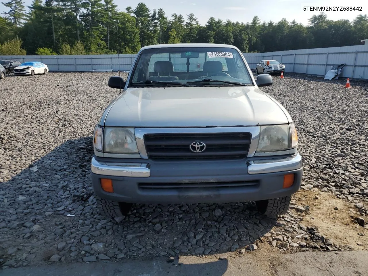 2000 Toyota Tacoma Prerunner VIN: 5TENM92N2YZ688442 Lot: 71503004