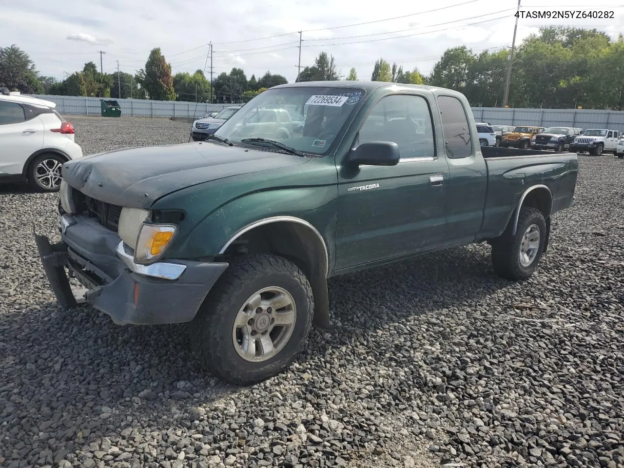 2000 Toyota Tacoma Xtracab Prerunner VIN: 4TASM92N5YZ640282 Lot: 72269534