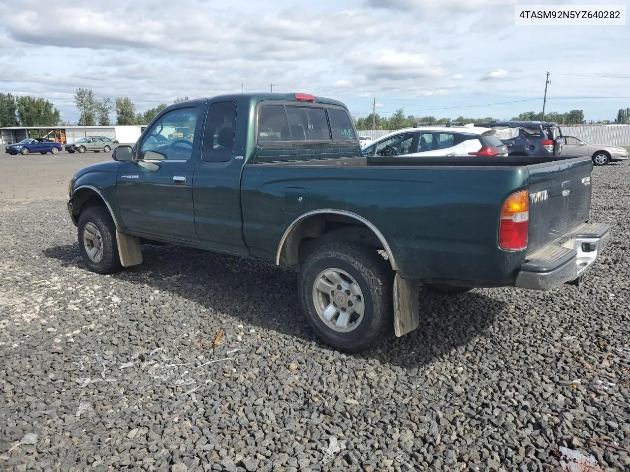 2000 Toyota Tacoma Xtracab Prerunner VIN: 4TASM92N5YZ640282 Lot: 72269534