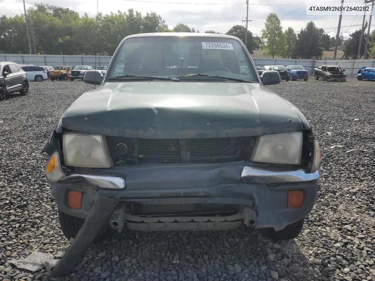 2000 Toyota Tacoma Xtracab Prerunner VIN: 4TASM92N5YZ640282 Lot: 72269534