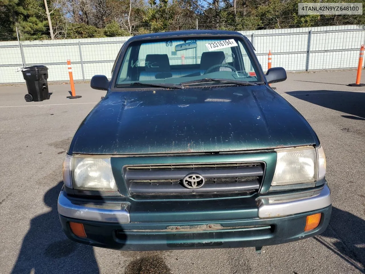 2000 Toyota Tacoma VIN: 4TANL42N9YZ648100 Lot: 73316194