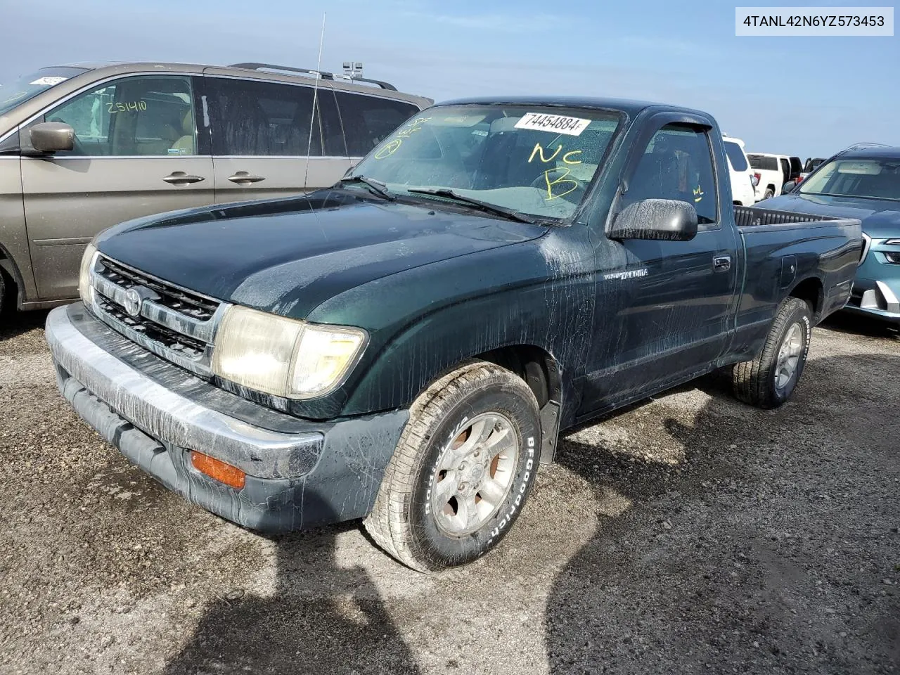 2000 Toyota Tacoma VIN: 4TANL42N6YZ573453 Lot: 74454884