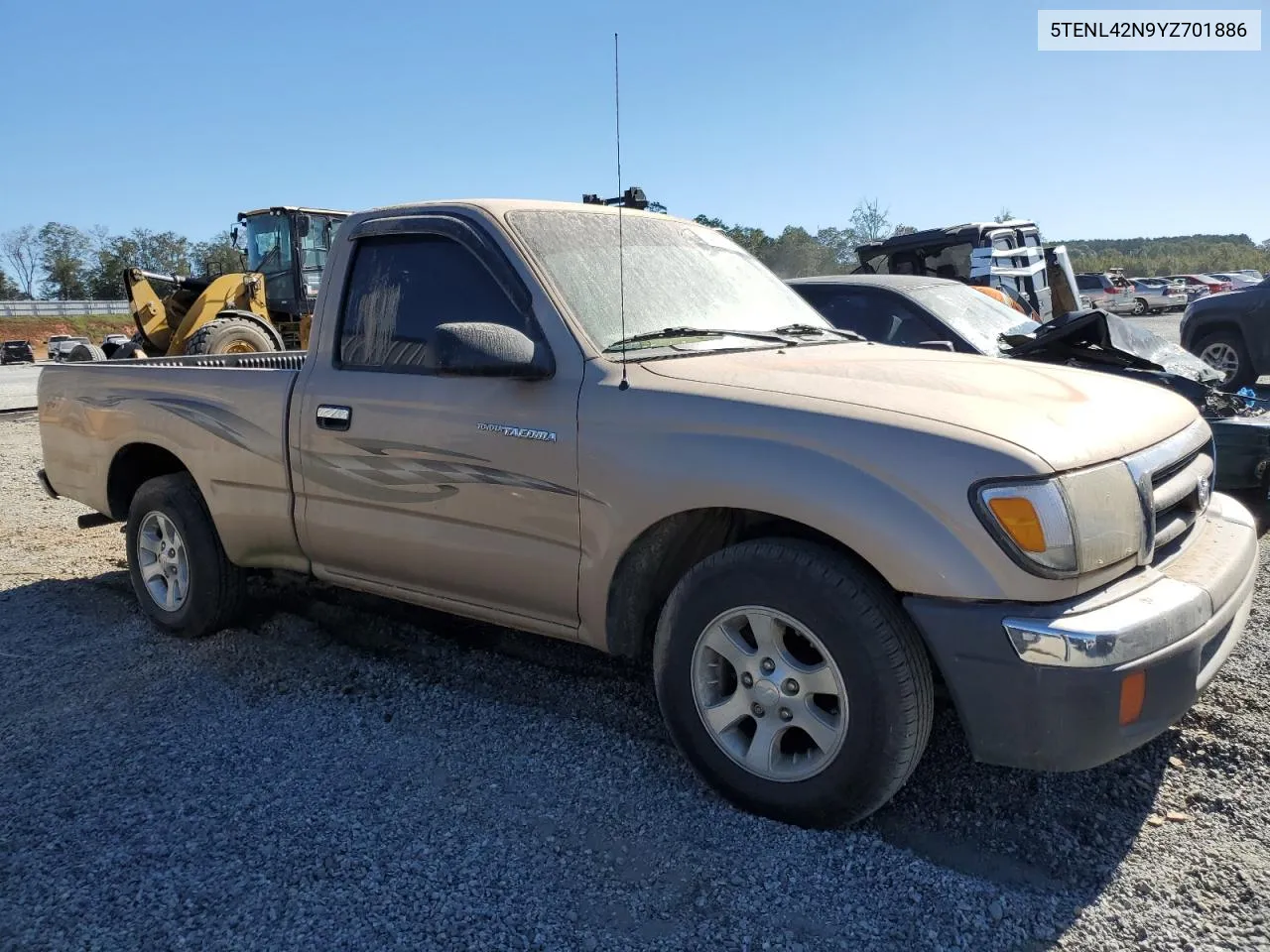 2000 Toyota Tacoma VIN: 5TENL42N9YZ701886 Lot: 74686934