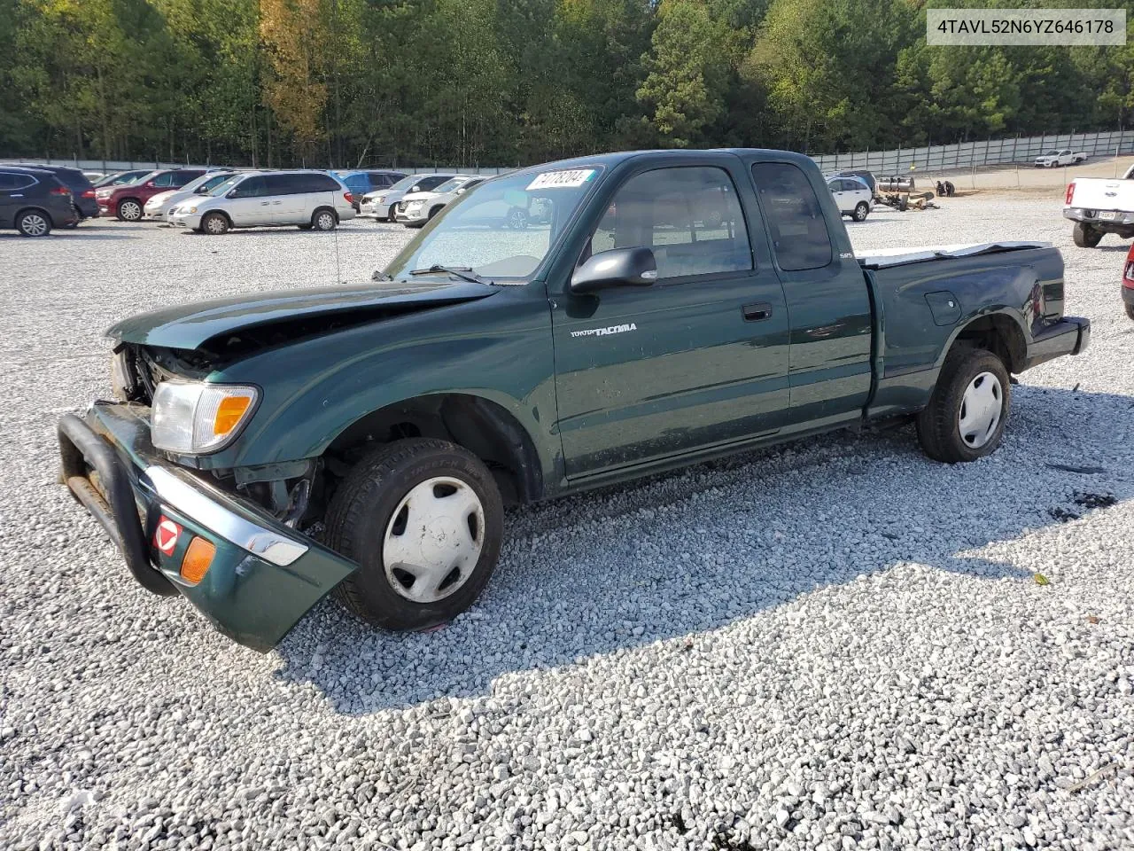 2000 Toyota Tacoma Xtracab VIN: 4TAVL52N6YZ646178 Lot: 74778204