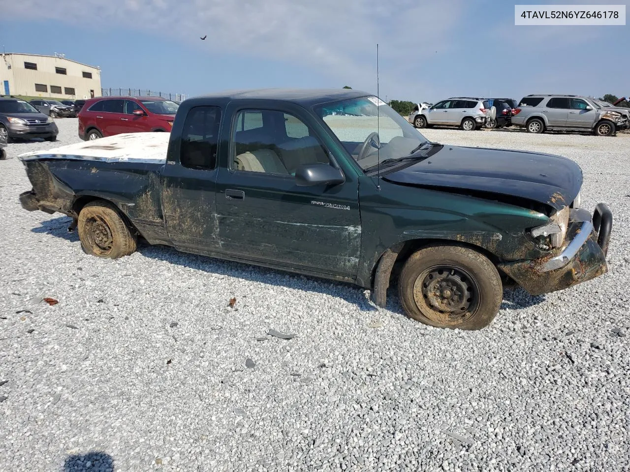 2000 Toyota Tacoma Xtracab VIN: 4TAVL52N6YZ646178 Lot: 74778204