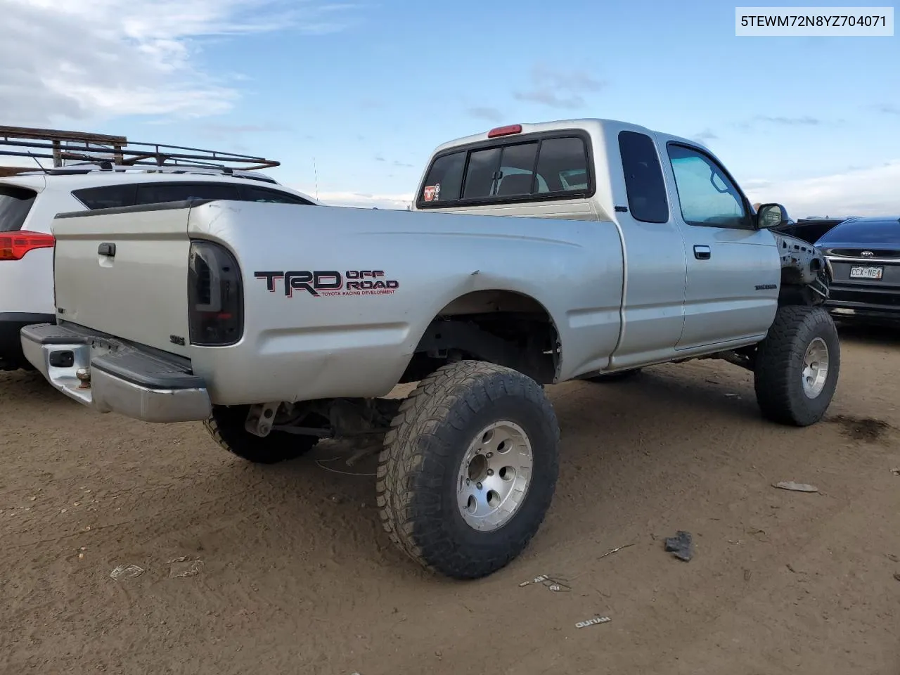 2000 Toyota Tacoma Xtracab VIN: 5TEWM72N8YZ704071 Lot: 75035334